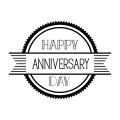 happy anniversary day isolated icon