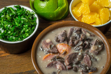 Traditional Brazilian Feijoada Food.
