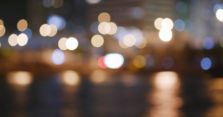 Blur of city night view
