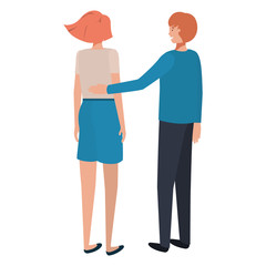 young couple avatar character
