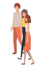 group of people standing avatar character