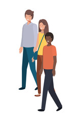 group of people standing avatar character