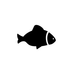Vector aquarium fish silhouette illustration.