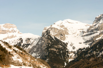 mountains in winter