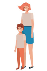 mother and son avatar character