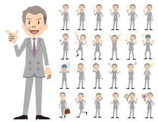 Businessman charactor set. Various poses and emotions.