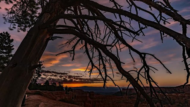 Bryce Canyon with its beautiful rolling clouds at mid day to early morning sunrise.
