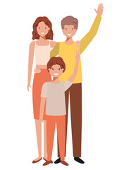 beautiful family avatar character