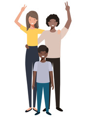 Fototapeta premium beautiful family avatar character