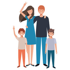 Obraz premium beautiful family avatar character