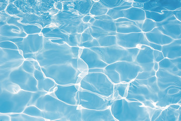 Texture of water in swimming pool for background