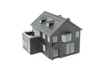 黒い住宅模型