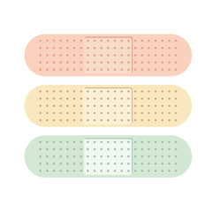 isolated plaster color variations vector drawing