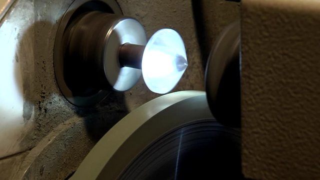 Diamond being shaped on spinning disk.