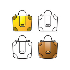 purse variations isolated on white back ground vector drawing