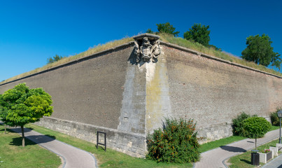 Fototapeta na wymiar ALBA IULIA, ROMANIA - 11 AUGUST 2018: The Citadel Alba-Carolina in Alba Iulia, Romania