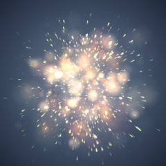 Fototapeta premium Abstract bright salute. explosion of bright colors in the sky.