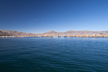 Fototapeta premium lake titicaca landscape horizon