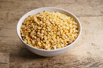 split soybean in bowl