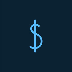 American dollar currency money symbol vector