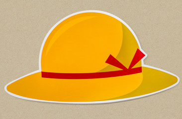 Beach hat isolated on background