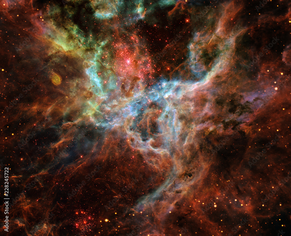 Canvas Prints space nebula. cosmic cluster of stars. outer space landscape. celestial map. galaxy stars background