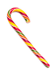 Christmas cane isolated on white background, christmas candy, Holiday Background