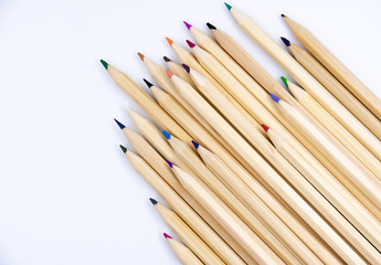 Fototapeta premium Pencils Colored pencils on white background