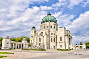 Die Friedhofskirche Zum Heiligen Karl Borromäus auf dem Zentralfriedhof in Wien