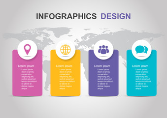 Infographic template with banner design