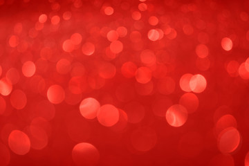 Christmas New Year Valentine Day Red Glitter background. Holiday abstract texture fabric. Element, flash.
