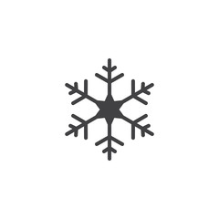 Snowflake vector icon. filled flat sign for mobile concept and web design. Freeze solid icon. Symbol, logo illustration. Pixel perfect vector graphics