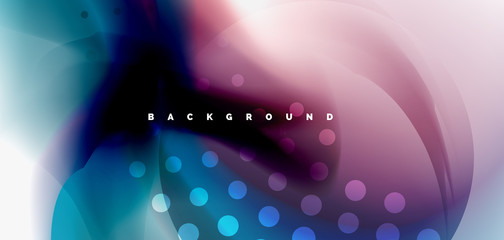 Color flowing wave, trendy liquid design template
