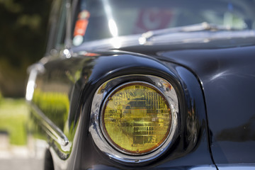 Black Classic Car,,Headlight