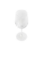 Empty wine glass isolated on white background
