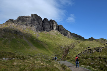 hiking in the mountains