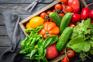 Ripe organic vegetables