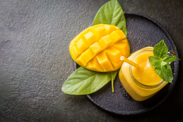 Healthy mango smoothie