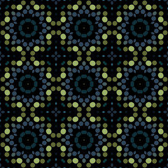 Seamless abstract pattern background with a variety of colored circles.