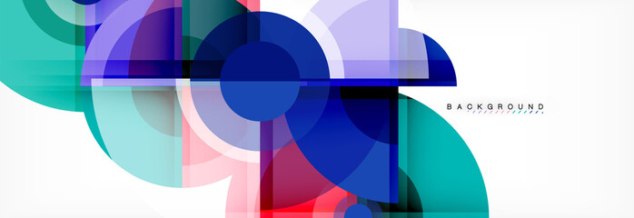 Fototapeta premium Abstract background bright circles geometric design