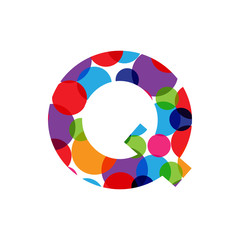 initial letter q CIRCLE ABSTRACT