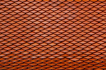 Buddhist Temple red roof tiles