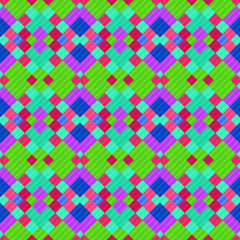Seamless pattern background from a variety of multicolored squares.