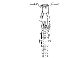 sketch motorcycle vector