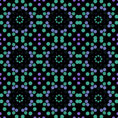 Seamless abstract pattern background with a variety of colored circles.