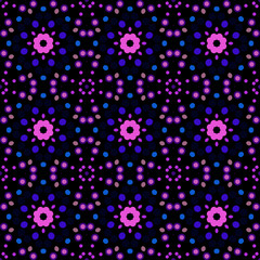 Seamless abstract pattern background with a variety of colored circles.