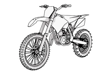 Fototapeta na wymiar sketch motorcycle vector