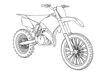 Fototapeta premium sketch motorcycle vector