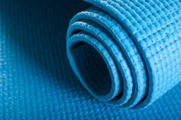 Color yoga mat, closeup