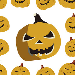 Halloween Vector seamless pattern. Holiday Design elements